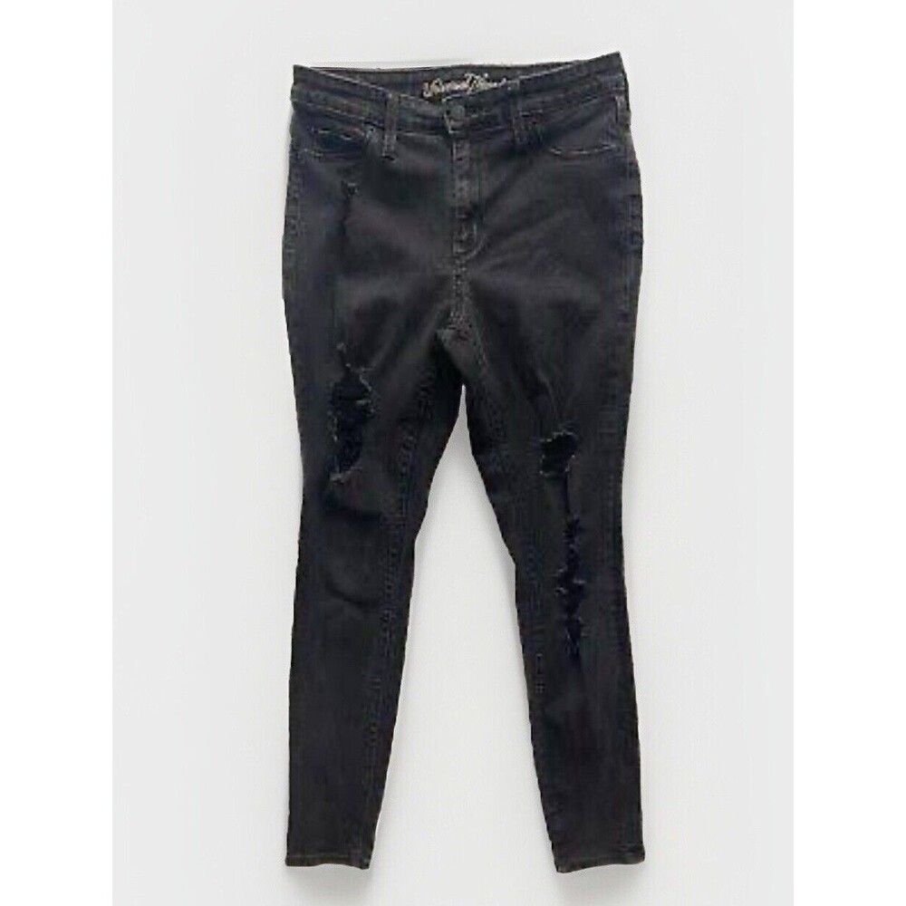 Universal Thread High Rise Jegging Jeans Women's 8/29R Black 5-Pocket Distressed